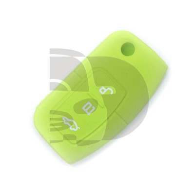 FUNDA MANDO PLEG. FORD VERDE 3 BOTONES