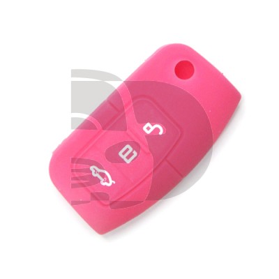 FUNDA MANDO PLEG. FORD ROSA 3 BOTONES