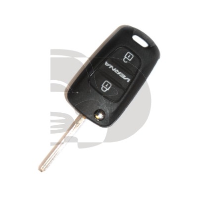 CARCASA MANDO PLEG. HYUNDAI  2 BOTONES  HYN14