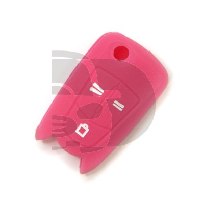 FUNDA MANDO PLEG OPEL ROSA 3 BOTONES