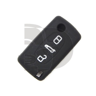 FUNDA MANDO CITROEN/PEUGEOT NEGRO 3 BOTONES