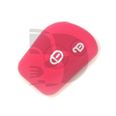 FUNDA MANDO FIJO CITROEN/PEUGEOT ROSA 2 BOTONES