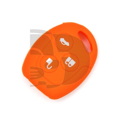FUNDA MANDO FIJO FORD NARANJA 3 BOTONES
