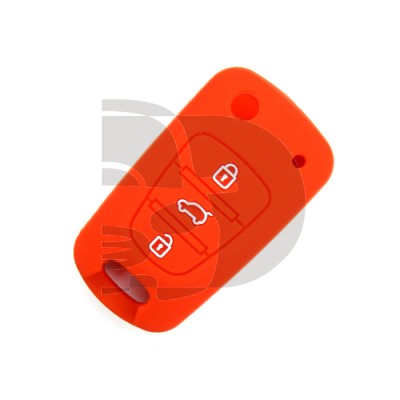 FUNDA MANDO HYUNDAI/KIA ROJO 3 BOTONES