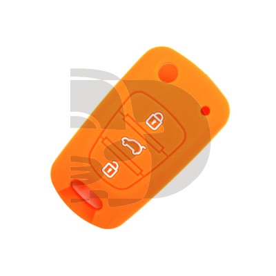 FUNDA MANDO  HYUNDAI/KIA NARANJA 3 BOTONES