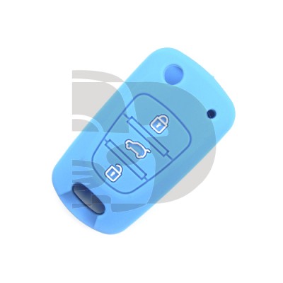 FUNDA MANDO  HYUNDAI/KIA AZUL 3 BOTONES