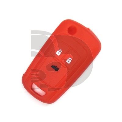 FUNDA MANDO PLEG OPEL ROJO 3  BOTONES