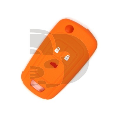 FUNDA MANDO PLEG OPEL NARANJA 3 BOTONES