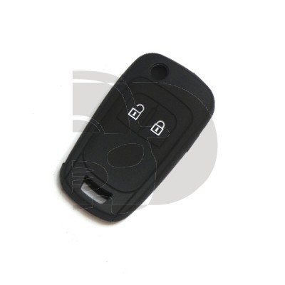 FUNDA MANDO PLEG OPEL NEGRO 2 BOTONES