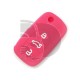 FUNDA MANDO AUDI ROSA 3 BOTONES
