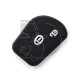 FUNDA MANDO FIJO CITROEN/PEUGEOT NEGRO 2 BOTONES