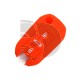 FUNDA MANDO PEUGEOT ROJO 3 BOTONES