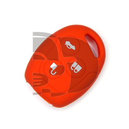 FUNDA MANDO FIJO FORD ROJO 3 BOTONES