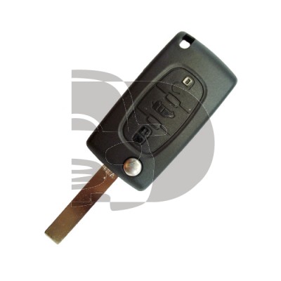 KEY+REMOTE FOLD. P-407 3BUTTONS (BOOT) (ID46) +