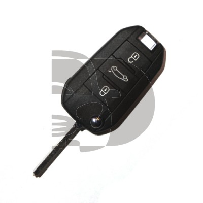 KEY AND REMOTE  FOLDING  P-508 +2011 3 BUTTON ID46