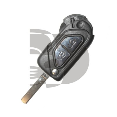 KEY AND REMOTE  SILVER FOLDING  DS3 10- ID46