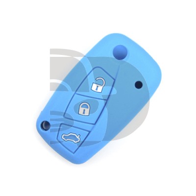 FUNDA MANDO  FIAT/PSA AZUL 3 BOTONES