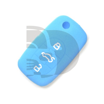 FUNDA AUDI 3 BOTONES  - AZUL CLARO