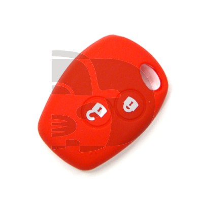 FUNDA RENAULT 2 BOTONES REDONDOS   - ROJO