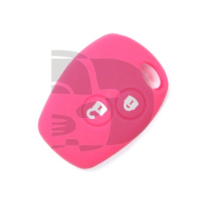 FUNDA RENAULT 2 BOTONES REDONDOS   - ROSA
