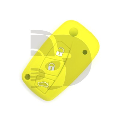 FUNDA MANDO  FIAT/PSA VERDE 3 BOTONES