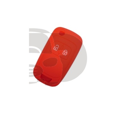FUNDA MANDO PLEG OPEL ROJO  2 BOTONES