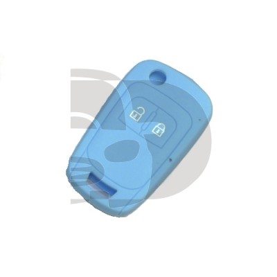 FUNDA MANDO PLEG OPEL AZUL CLARO  2 BOTONES
