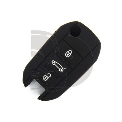 FUNDA MANDO PEUGEOT NEGRO 3 BOTONES