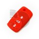 ETUI TELECOMMANDE VW-SEAT-SKODA ROUGE 3 BOUTONS