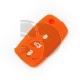 FUNDA MANDO VW-SEAT-SKODA NARANJA 3 BOTONES