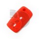 FUNDA MANDO VW-SEAT-SKODA ROJO 2 BOTONES